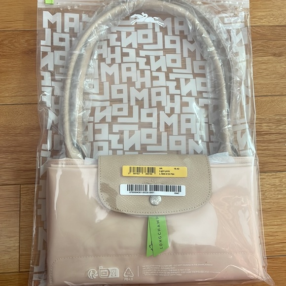 Le Pliage Green Large Shoulder Bag flower pink color - Picture 10 of 11